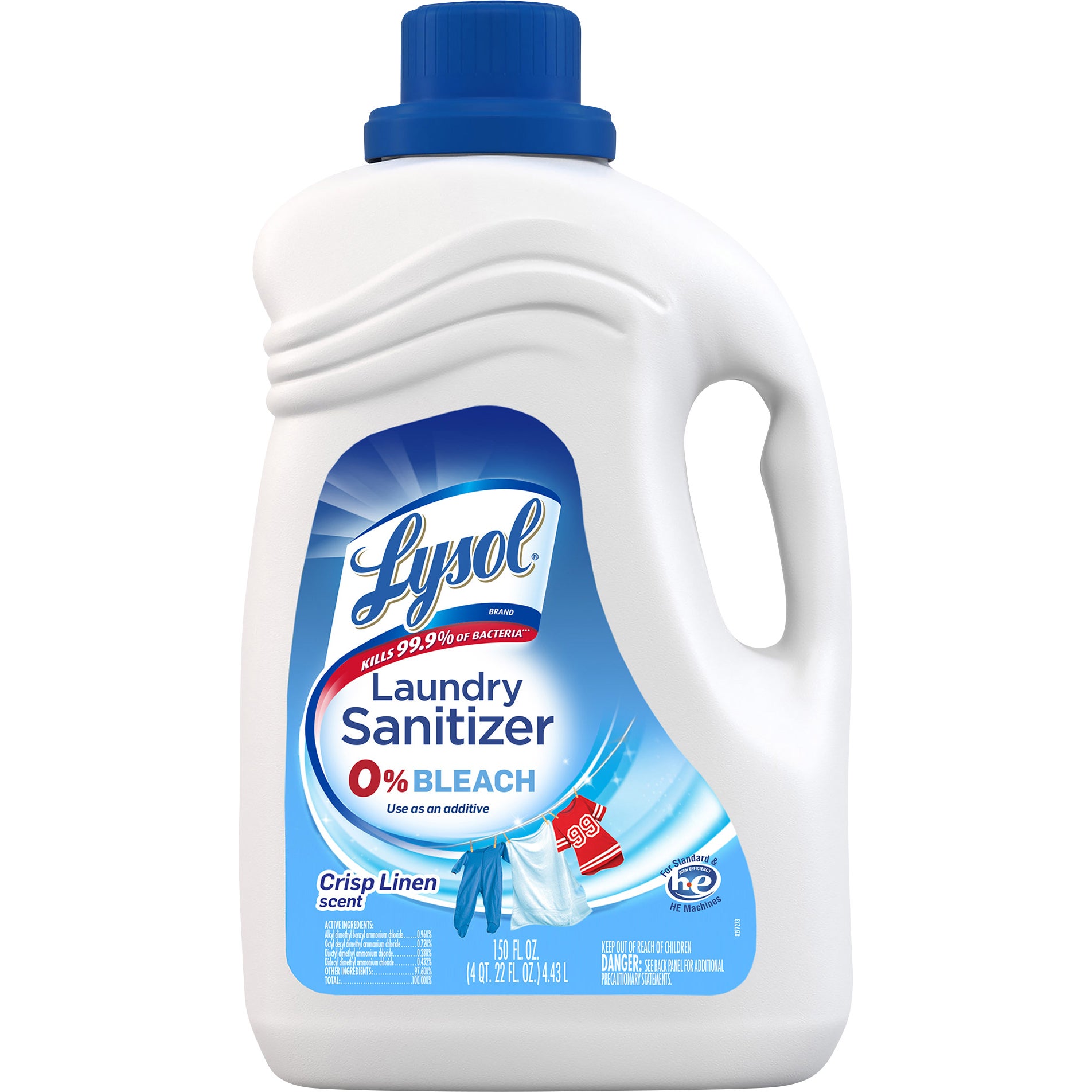 **Lysol** Liquid Laundry Sanitizer, HE Compatible, Crisp Linen, 150 fl oz