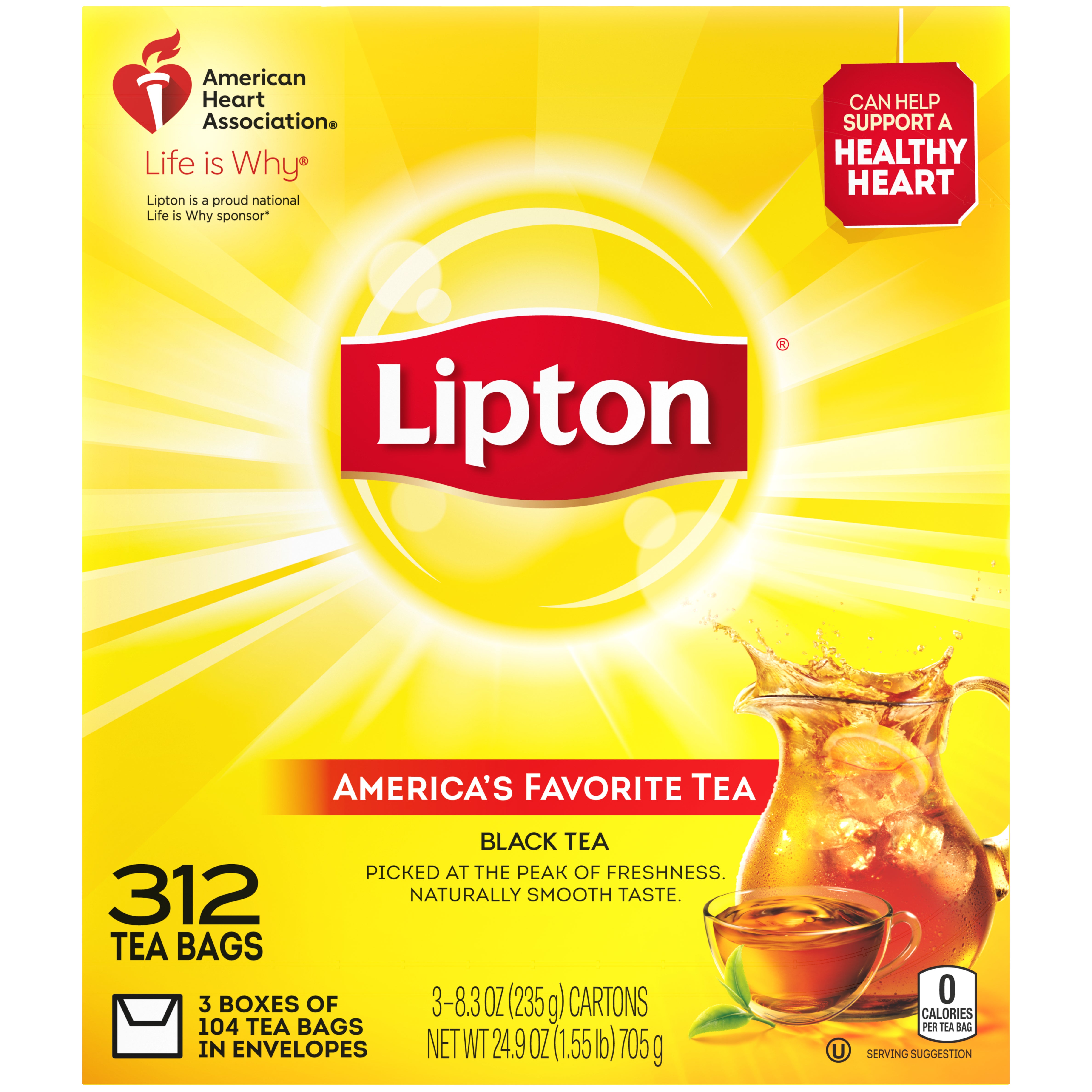 **Lipton** Tea, Black, 312 bags