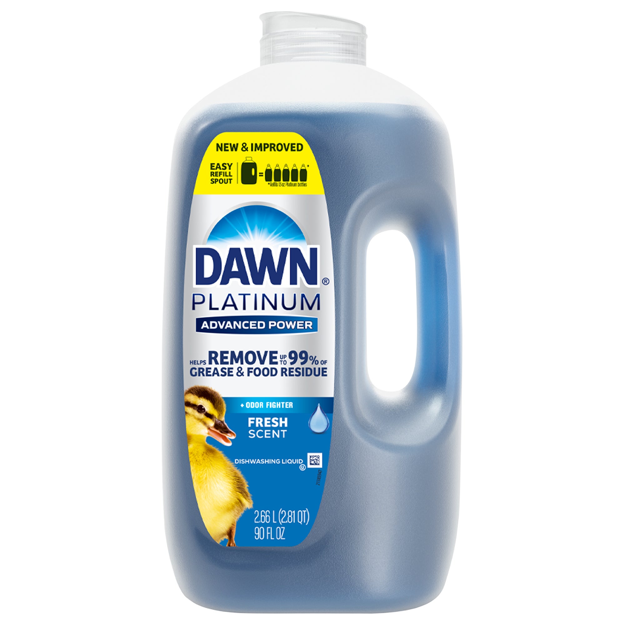 **Dawn Platinum** Liquid Dish Detergent, Advanced Power, Fresh Scent, 90 fl oz