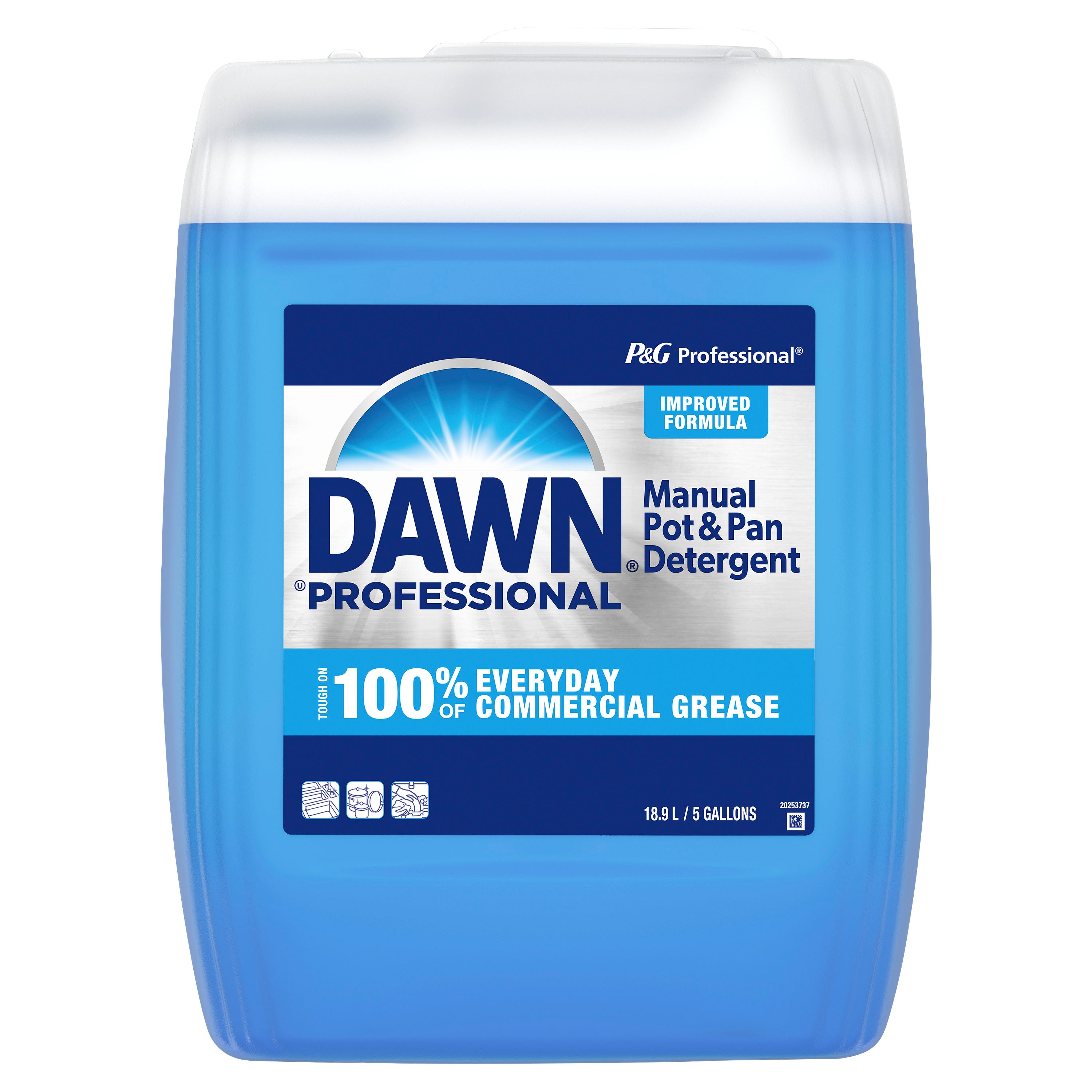 **Dawn Professional** Dish Detergent, Professional, Manual Pot and Pan, Liquid Concentrate, 5 Gallons