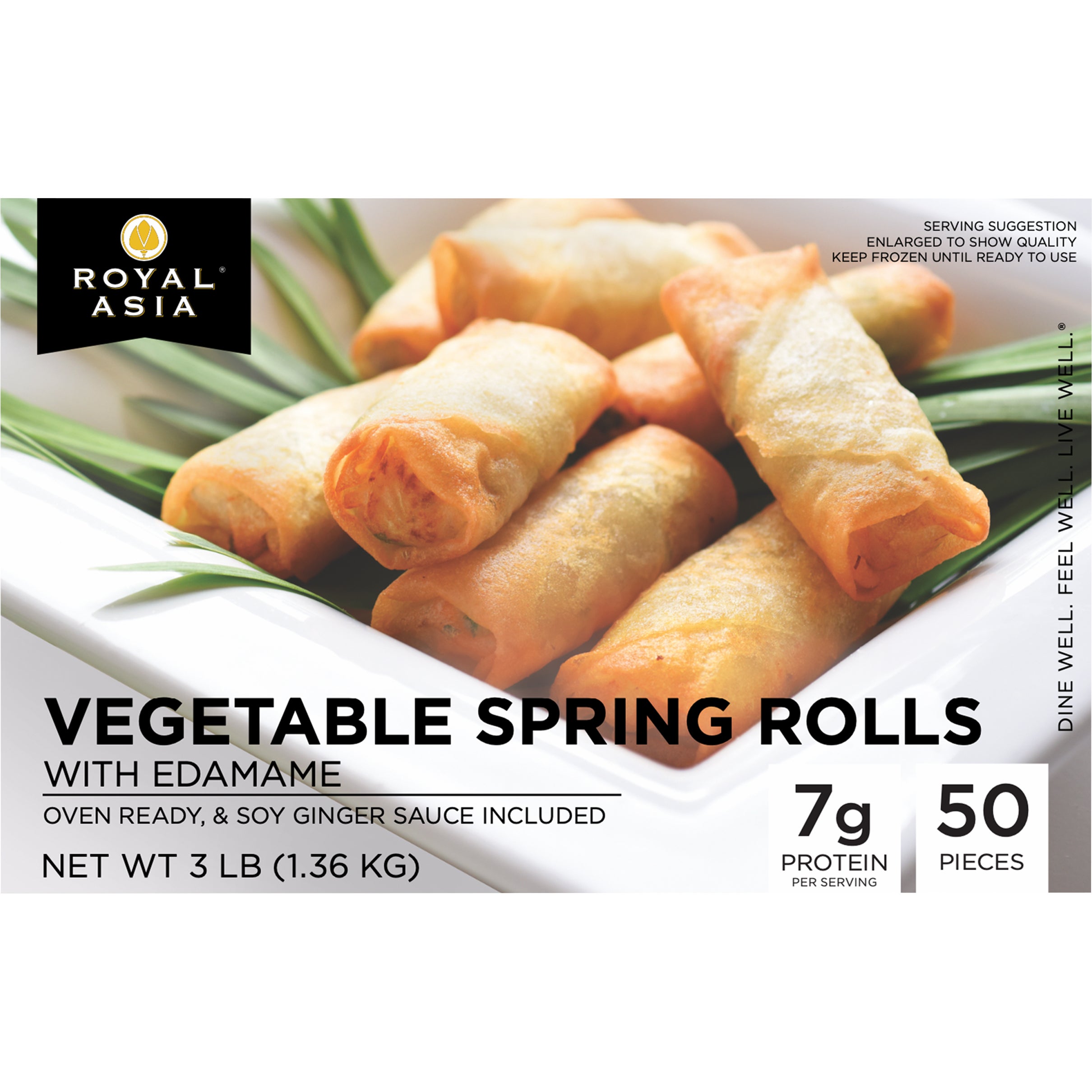 **Royal Asia** Vegetable Spring Rolls With Edamame, 50 ct