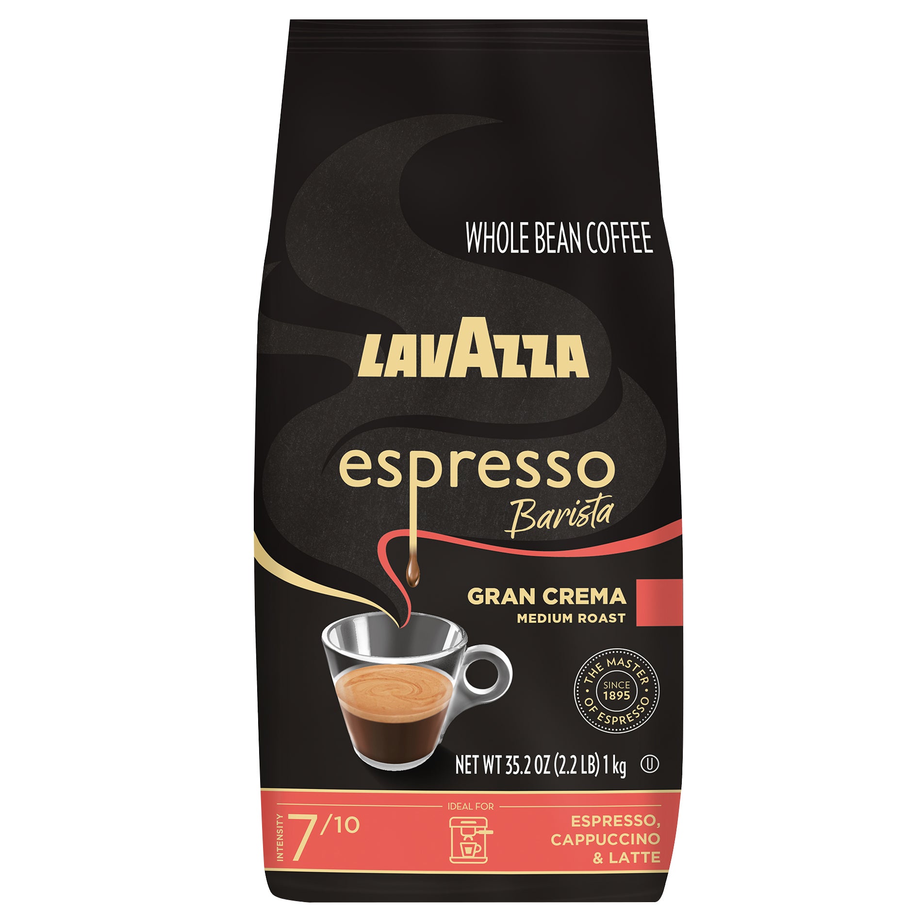 **Lavazza** Espresso Gran Crema Whole Bean Coffee, Medium Roast, 2.2 lbs