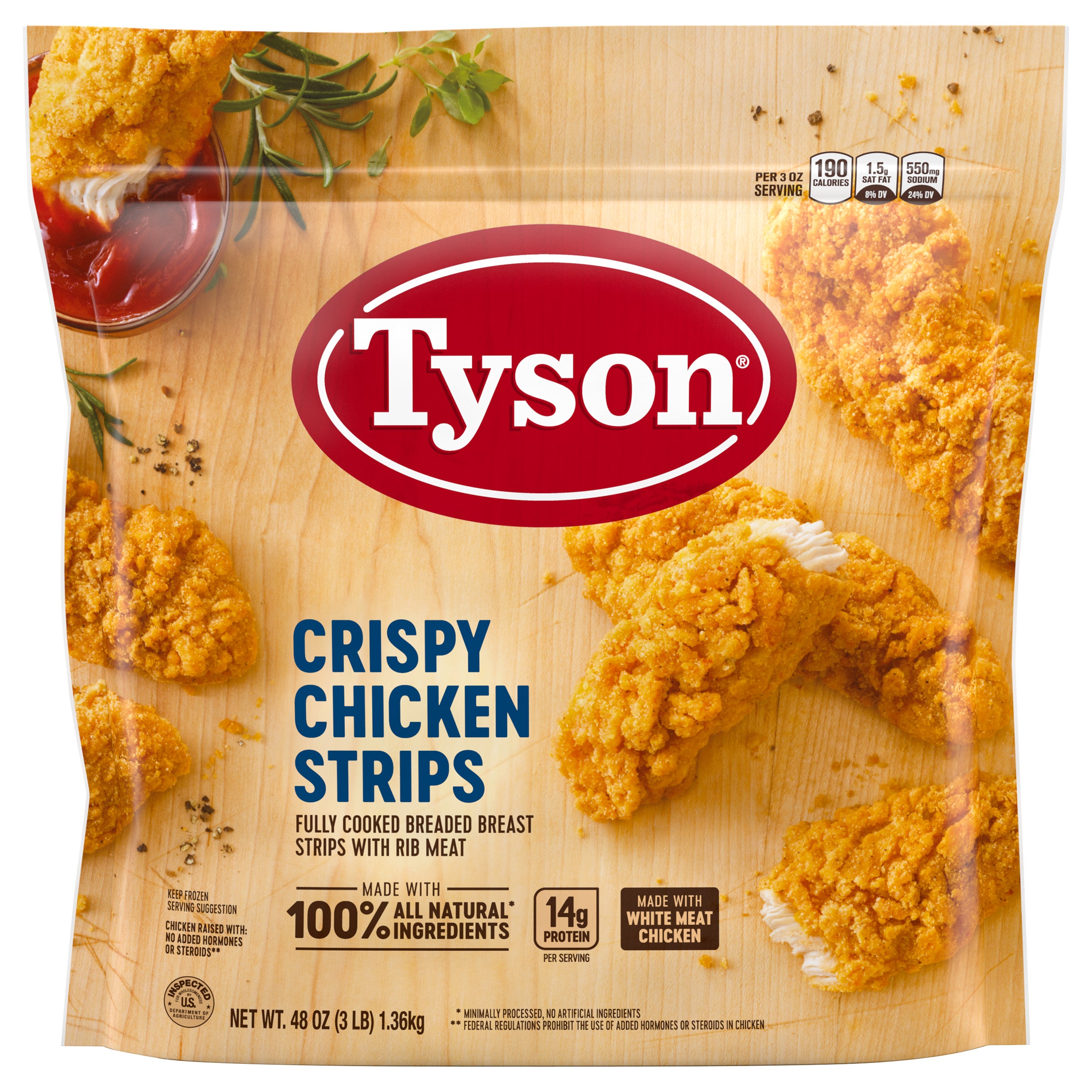 **Tyson** Crispy Chicken Strips, 3 lbs