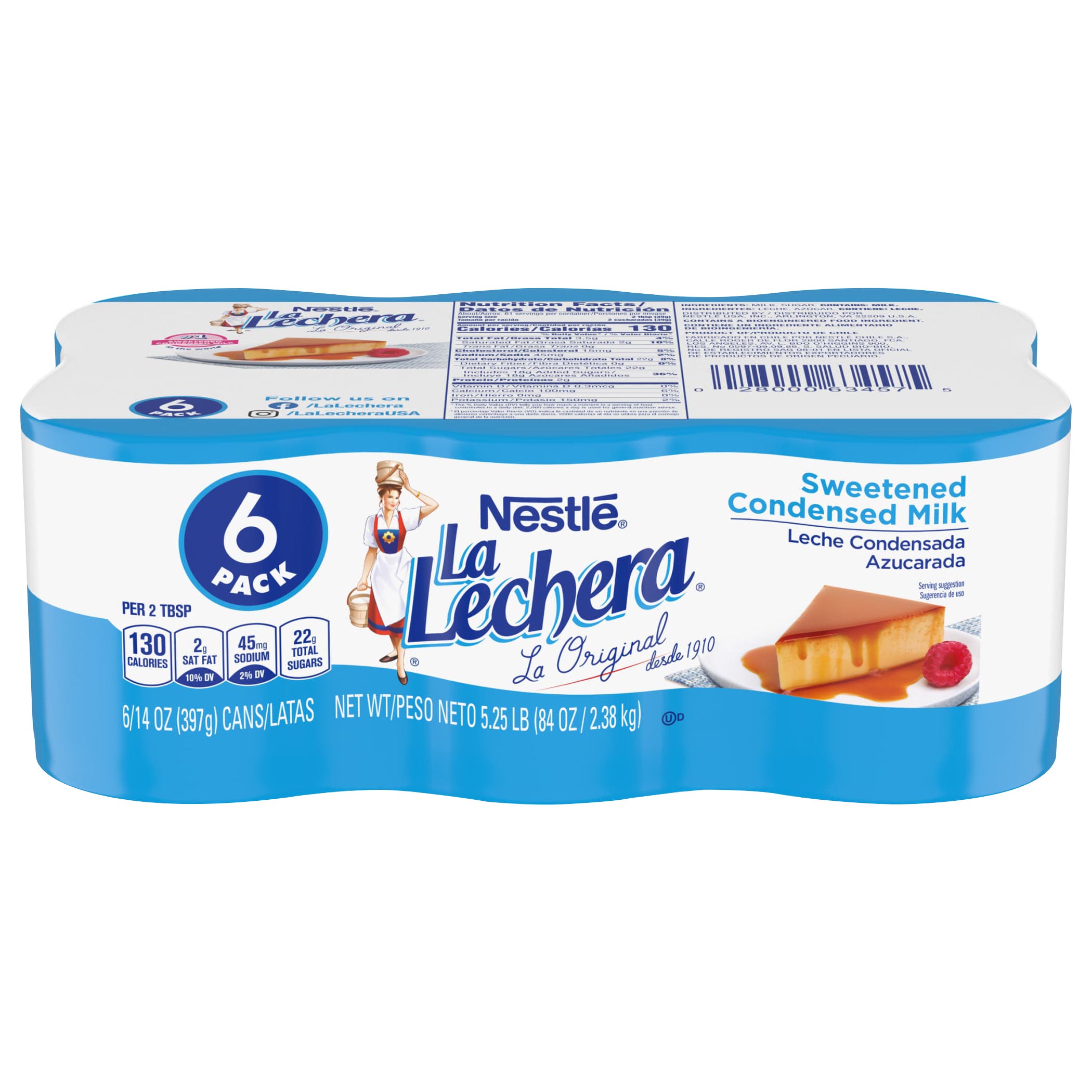 **Nestlé La Lechera** Sweetened Condensed Milk, 14 oz, 6 ct