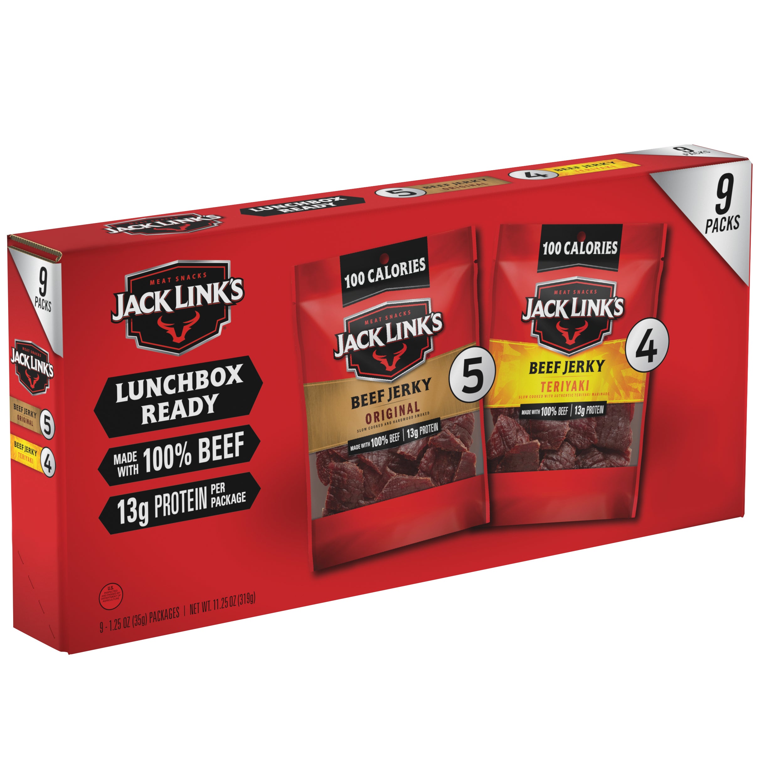 **Jack Link's** Beef Jerky, Variety Pack, 1.25 oz, 9 ct